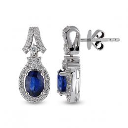 0,66ct Diamond Sapphire Earrings  